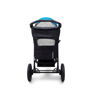 Palster Trek All Terrain Dog Stroller - Black & Harbour Blue - Free Rain Cover
