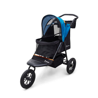Palster Trek All Terrain Dog Stroller - Black & Harbour Blue - Free Rain Cover