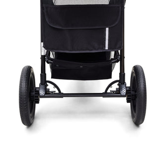 Palster Trek All Terrain Dog Stroller - Black & Mist Silver - Free Rain Cover