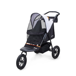 Palster Trek All Terrain Dog Stroller - Black & Mist Silver - Free Rain Cover