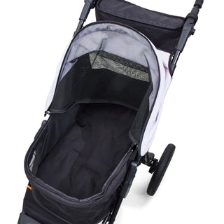 Palster Trek All Terrain Dog Stroller - Black & Mist Silver - Free Rain Cover