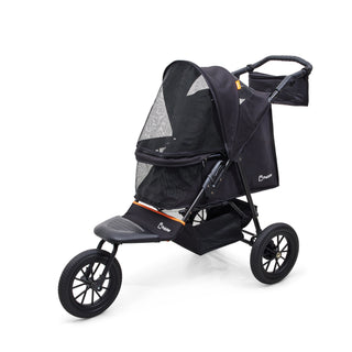 Palster Trek All Terrain Dog Stroller - Midnight Black - Free Rain Cover