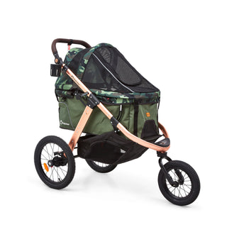 Palster Quest All Terrain Dog Stroller - Green Camouflage - Free Rain Cover