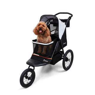 Palster Explorer All Terrain Dog Stroller - Black & Mist Silver