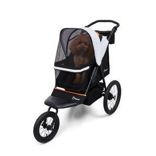 Palster Explorer All Terrain Dog Stroller - Black & Mist Silver